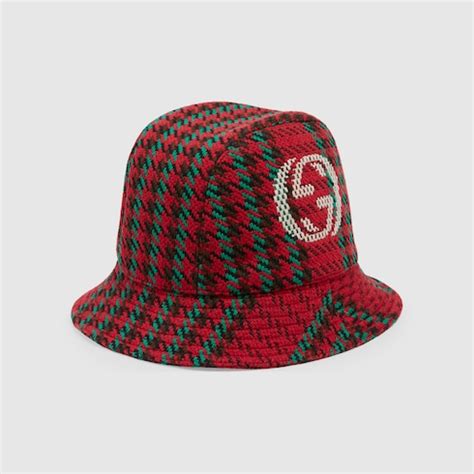 mens black gucci bucket hat|Gucci bucket hat houndstooth.